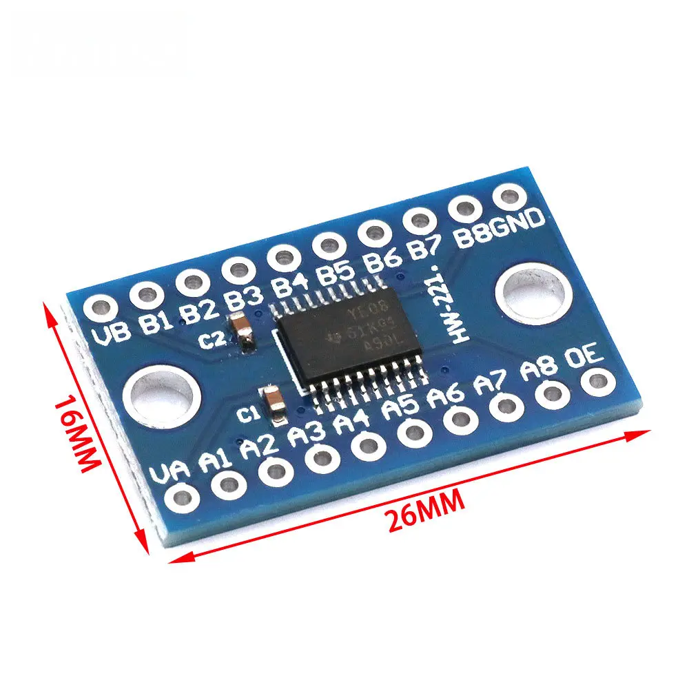 TXS0108E 8 Channel Logic Level Converter Bi-Directional High Speed Full Duplex Shifter 3.3V 5V for Arduino Raspberry Pi