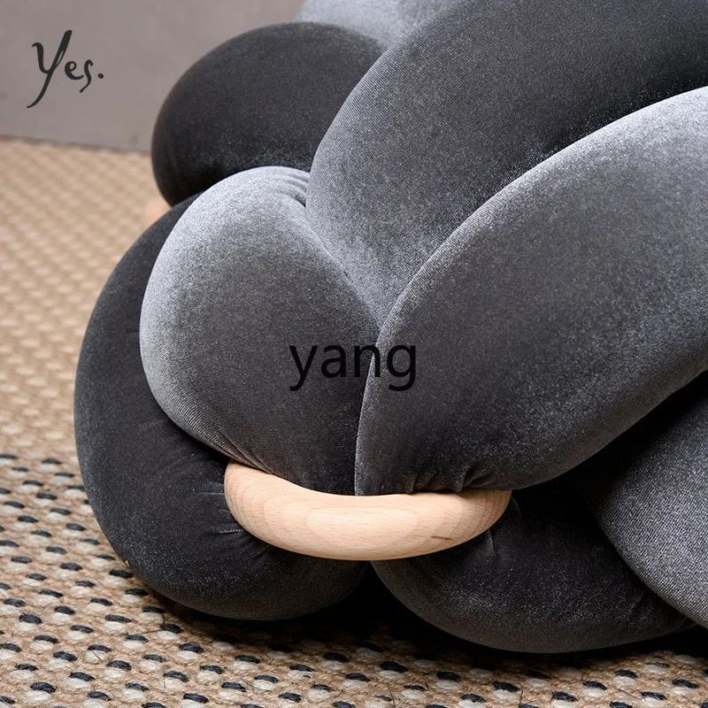 LMM Vintage Braided Handmade Simple Sofa Stool Cushion
