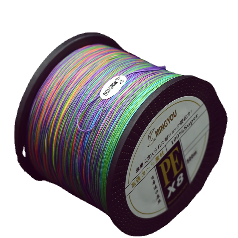 

Multicolor High Quality 500m Braided 4 Strands Fishing Line Strong Pulling Power Pesca Fishing Lure Wire PE Fishing Gear Wire