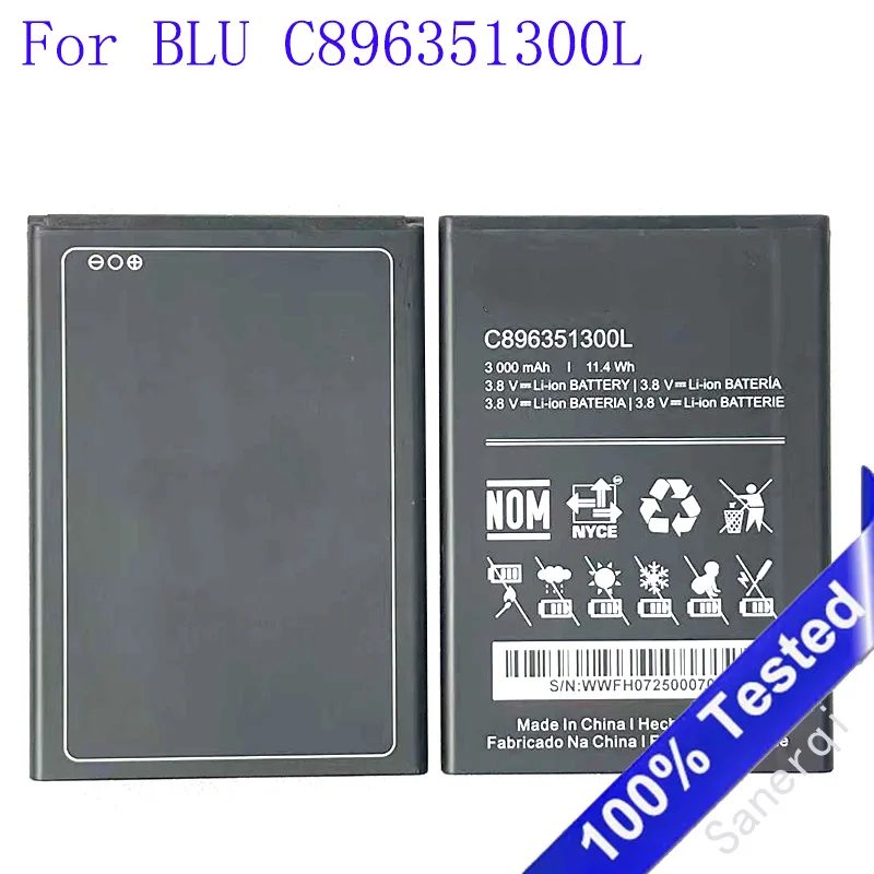 For BLU C896351300L Phone battery 3000mah 3.8V for BLU C896351300L Smartphone battery