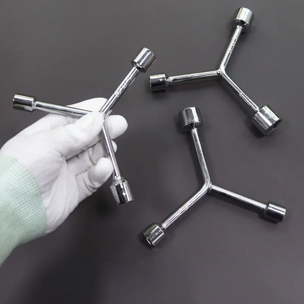 Ergonomic Y Shape Socket Wrench Triple Head Spanner Manual Maintenance Tool For Jiente Carbon Steel Sturdy Repair Gear