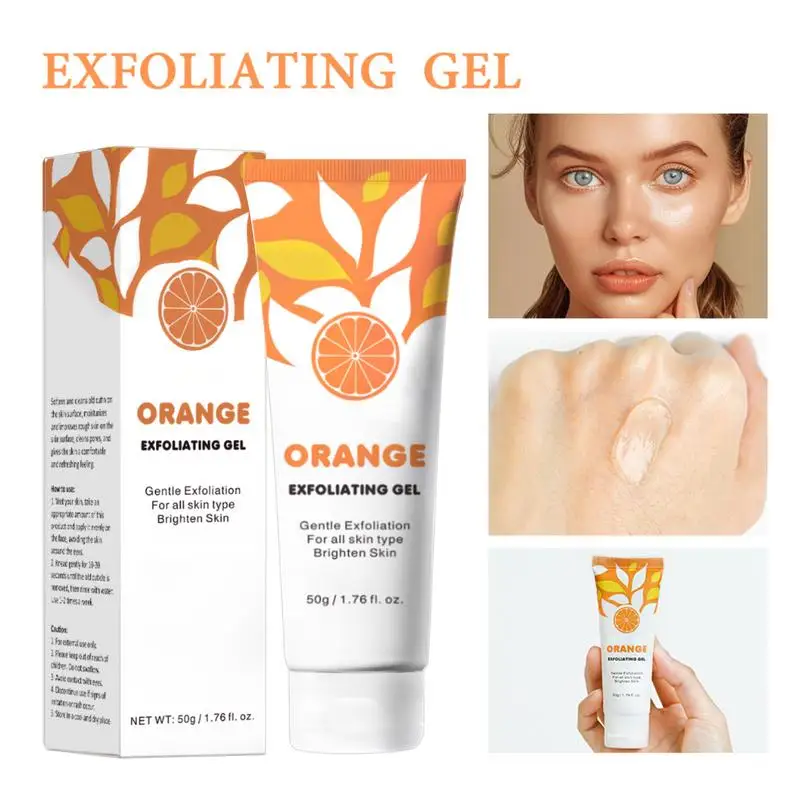 1 stücke Orange Peeling Gel tote Flecken Entferner aufhellen Peeling 50g sanfte Reparatur Peeling weiß feuchtigkeit spendende Feuchtigkeit creme Hautpflege