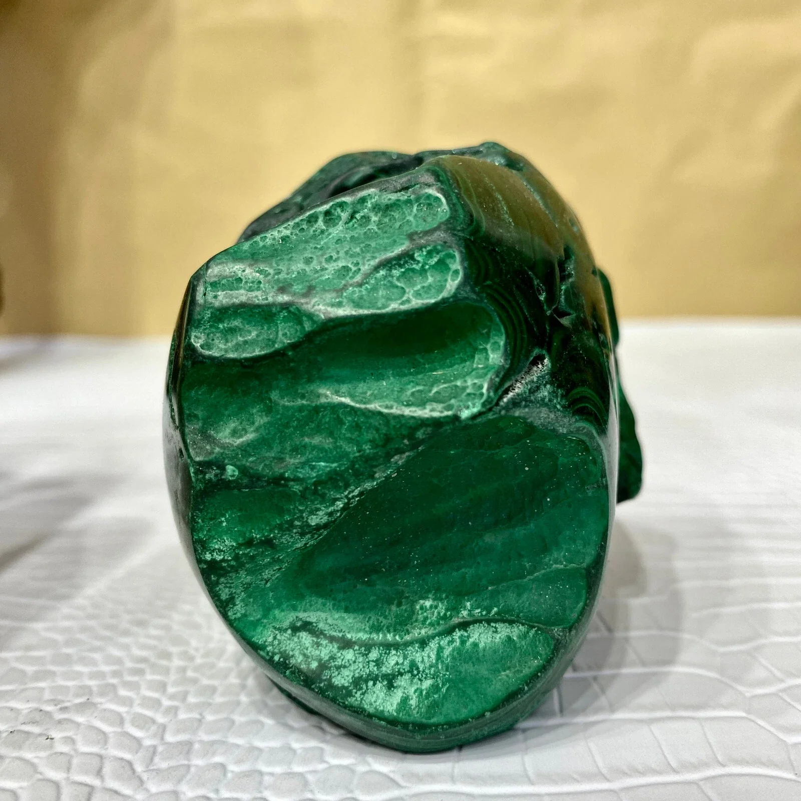 Natural Green Malachite Skull, Quartz Crystal Rough Malachite Raw Stone Polished Skull, Mineral, Healing