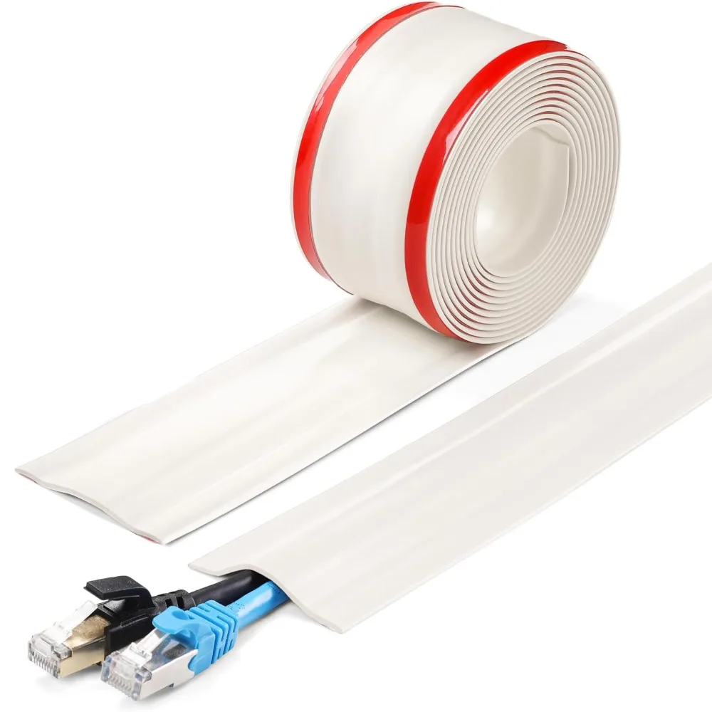 High Quality Soft Cord Cover PVC Flexible Wire Cover Durable Self-Adhesive Cord Hider Office