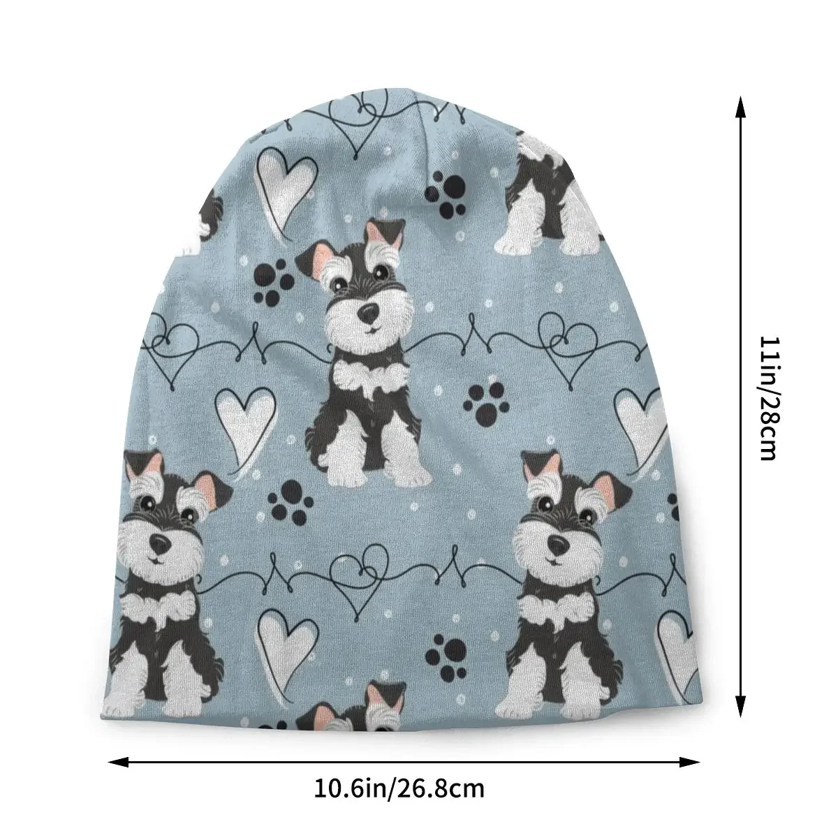 Miniature Schnauzer Dog Bonnet Beanie Knitting Hat Women Men Fashion Unisex Animal Pet Warm Winter Skullies Beanies Caps for Ski