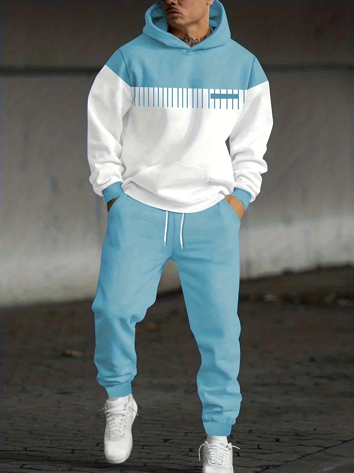 مجموعة القلنسوة الرجالية الجديدة لربيع وخريف 2025 عبارة عن مجموعة ملابس الشارع المطبوعة ثلاثية الأبعاد غير الرسمية والعصرية