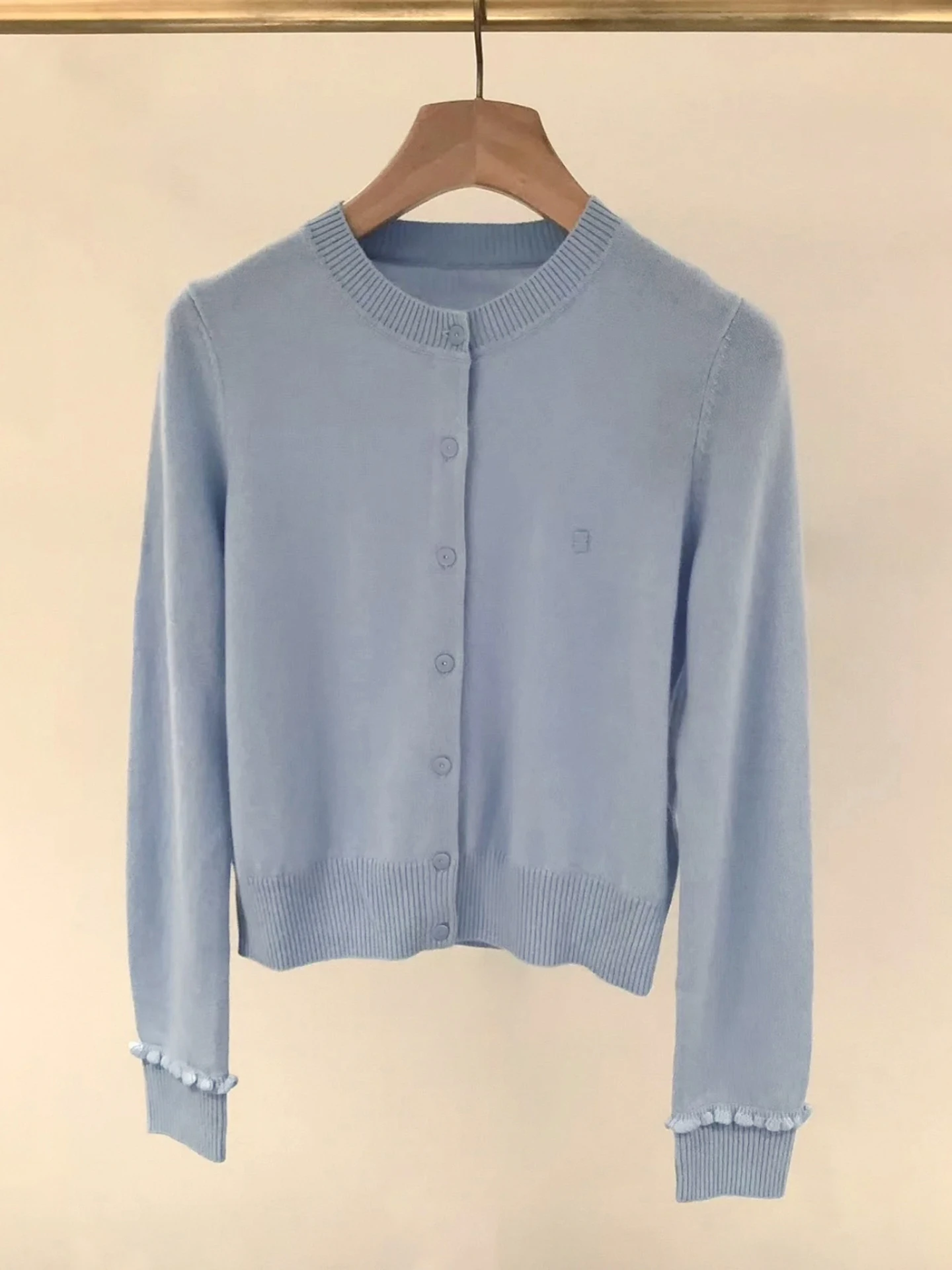 

S Home Nu High End Women's Casual Knitted Cardigan Top Faionable Commute Sle round Ne ort Length Long Sve