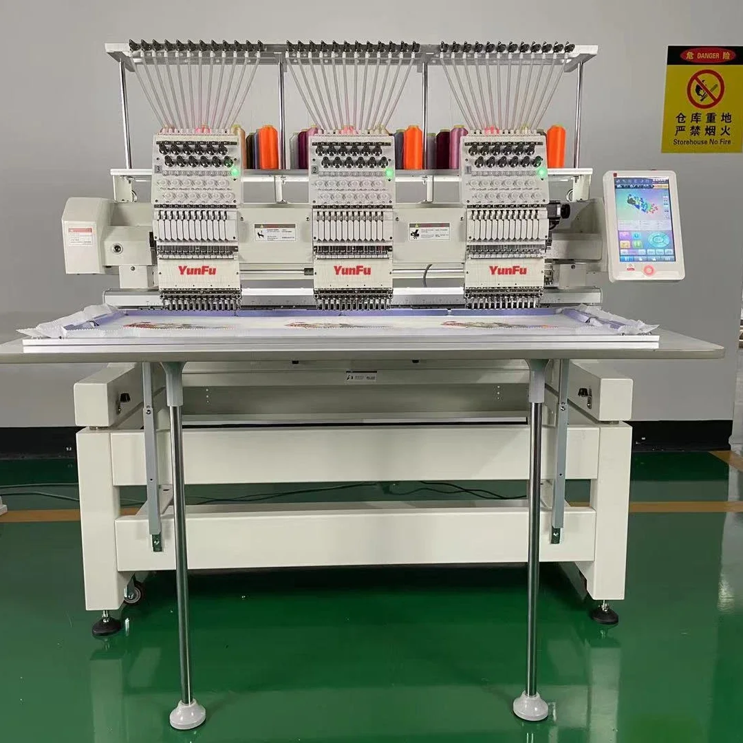 

High Quality Computerized 3 Head 12-15 Needles Hat Embroidery Machines With Factory Price