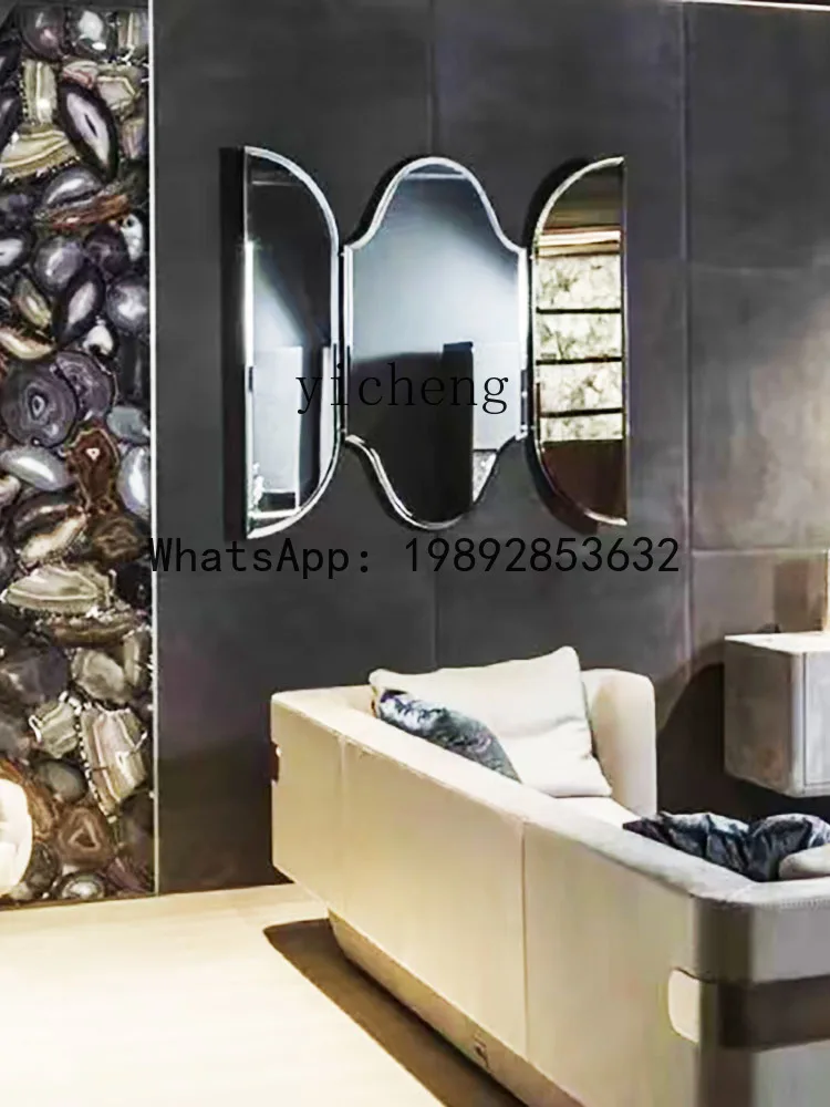 X4  tri-fold bathroom mirror bedroom light luxury vanity vanity vanity mirror washstand wall-mounted folding mirror