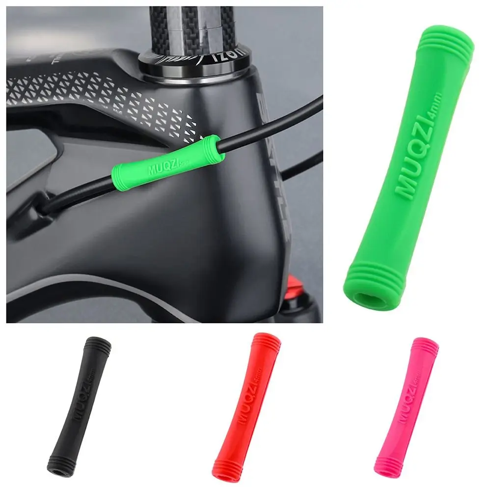 10pcs Wrap Guard Tubes Bike Cable Protectors Protective Sleeve Paintrubber Shift Brake Rubber Pipe Anti-friction