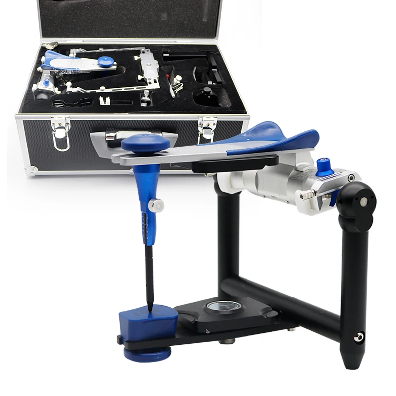 den tal Fully-Adjustable Articulator Facebow Transfer Stand Mounting Magnetic Plates