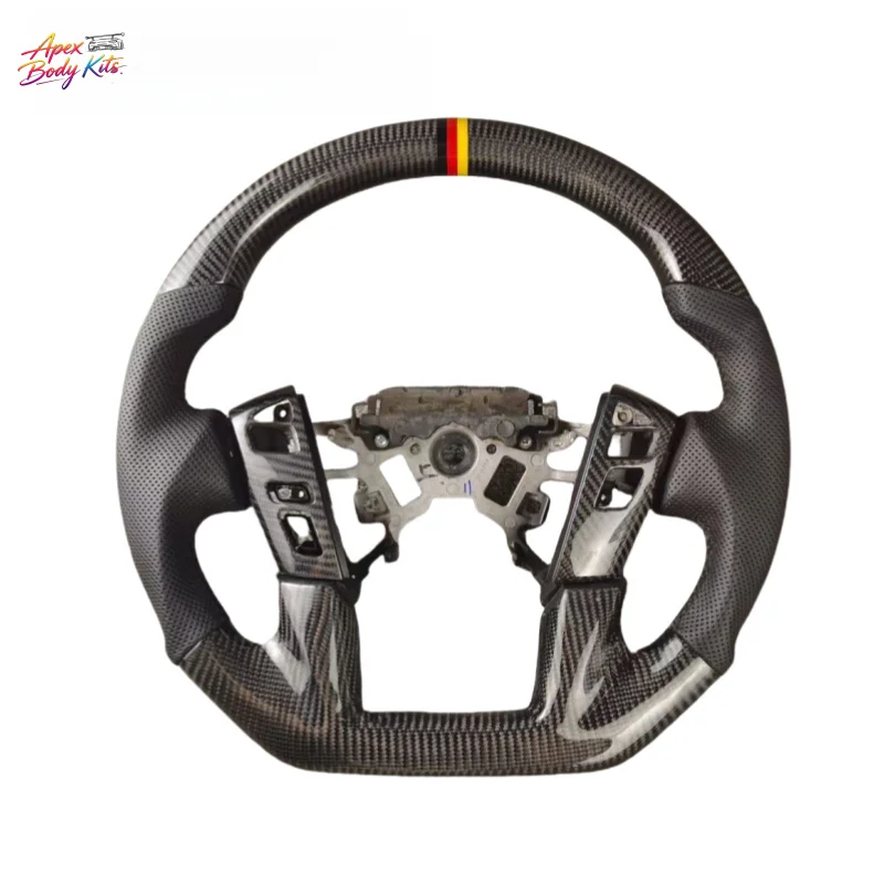 For Nissan PATROL Y61 Y62 Sport Flat Bottomed Carbon Fiber Upgrade and Customized Modification Steering Wheel