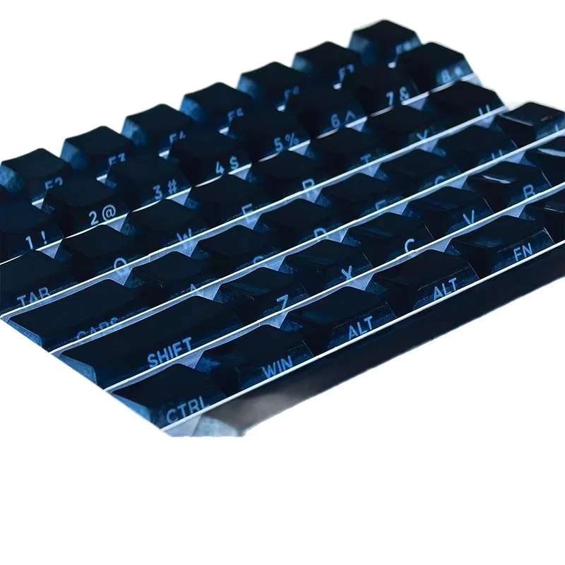 In Stock Frosted Multicolor PBT Keycaps Side Engraved Luminous Metal Texture