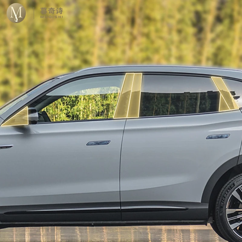 

Предварительно вырезанная внешняя пленка для кузова автомобиля B C, оконная стойка, защитная пленка для краски PPF, устойчивая к царапинам, ТПУ для Rising Auto Marvel R 21-2023