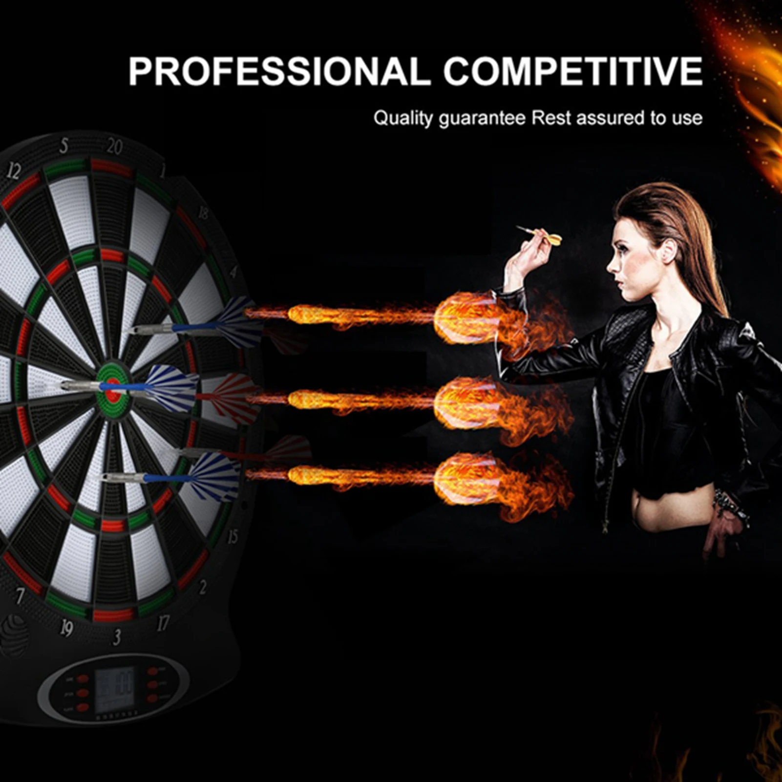 Professioneel elektronisch hangend dartbord LCD-scoringindicatorspel met darts elektronische games doelspellen