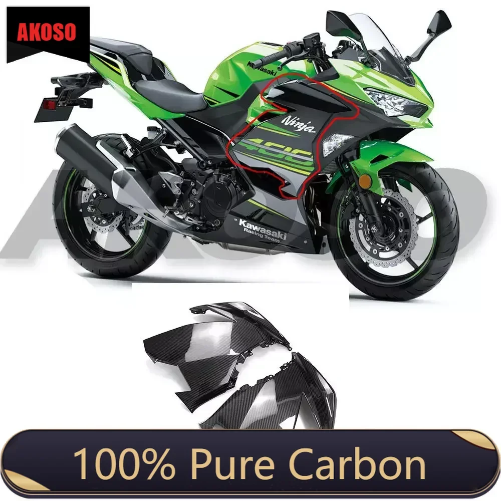 

100% Full Dry 3K Carbon Fiber Motorcycle Fairings Kit For Kawasaki Ninja 400 2018 2019 2020 2021 2022 2023