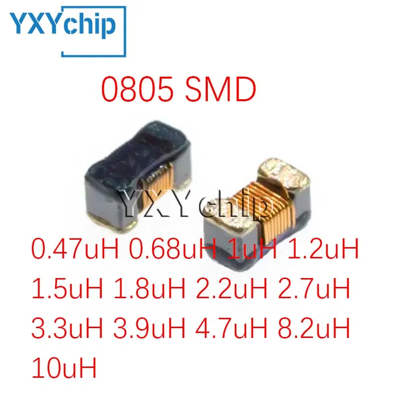 

20pcs 0805 Smd Wirewound Inductor 0.47uh 0.68uh 1uh 1.2uh 1.5uh 1.8uh 2.2uh 2.7uh 3.3uh 3.9uh 4.7uh 8.2uh 10uh High Frequency