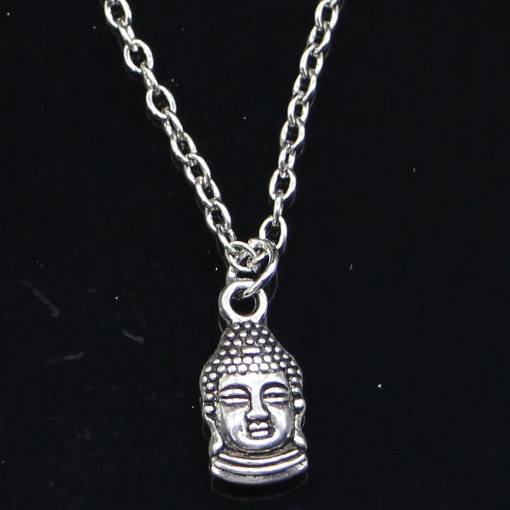 20pcs New Fashion Necklace 16x8mm Buddha Head Pendants Short Long Women Men Colar Gift Jewelry Choker