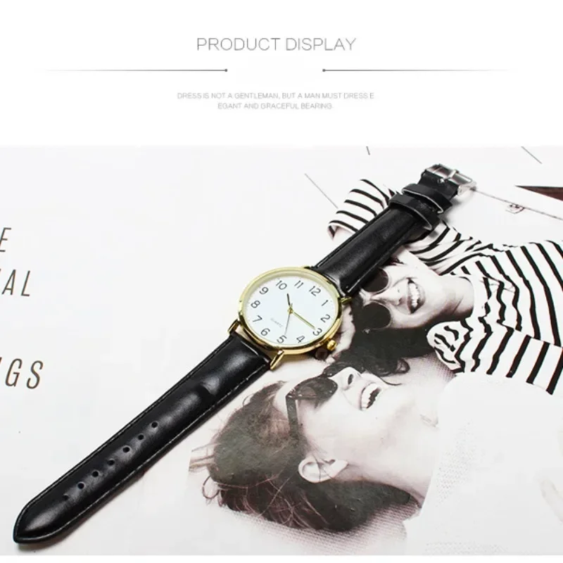 New in Quartz Wristwatches for Men Simple Business Fashion Leather Quartz Wrist Watch Business Quartz Wristwatch Reloj Mujer