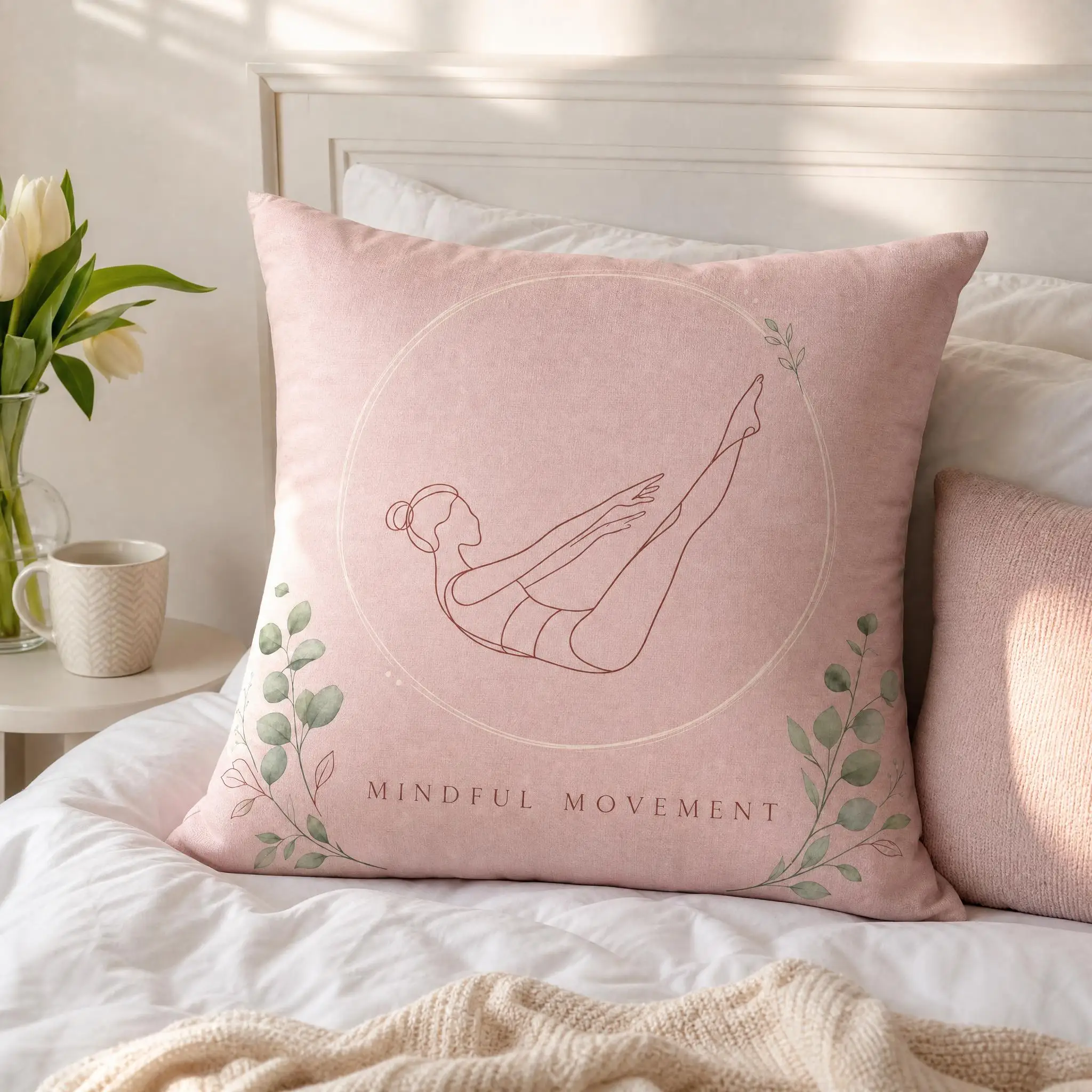 Pink Pilates Princess Pillow Cover, Suitable For Sofa Bedroom Decoration, Unique Holiday Gift view 4