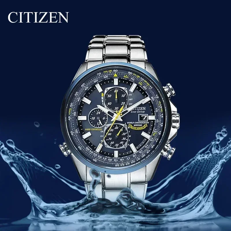 Brand CITIZEN Men Watch Blue Angel Quartz Luxury Shockproof Stainless Steel Dual Display Automatic Time Outdoor Sports Watches