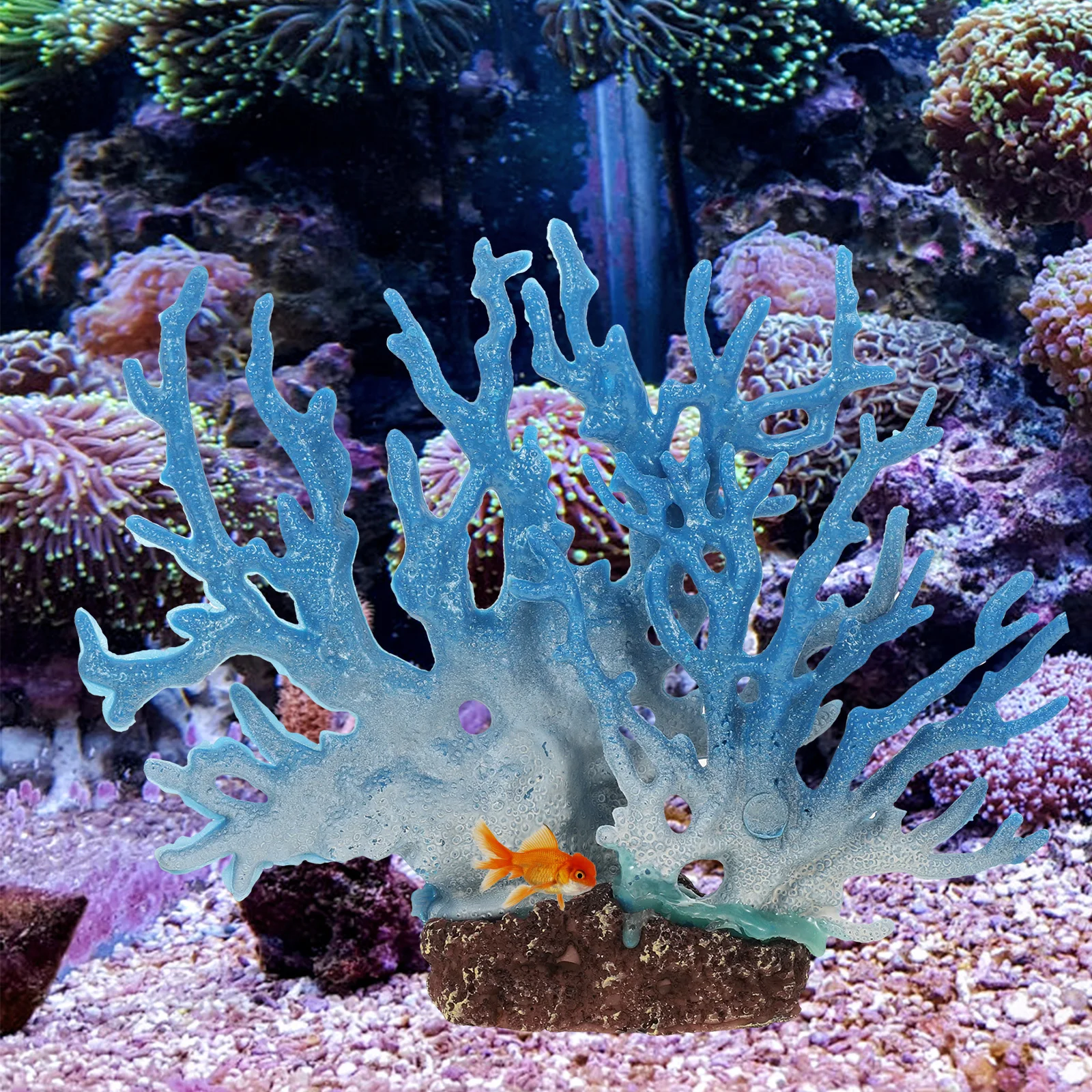 

Artificial Resin Coral Tree Aquarium Decor Natural Fish Tank Coral Reef Ornament Aquatic Landscape Decoration Safe Non-Toxic