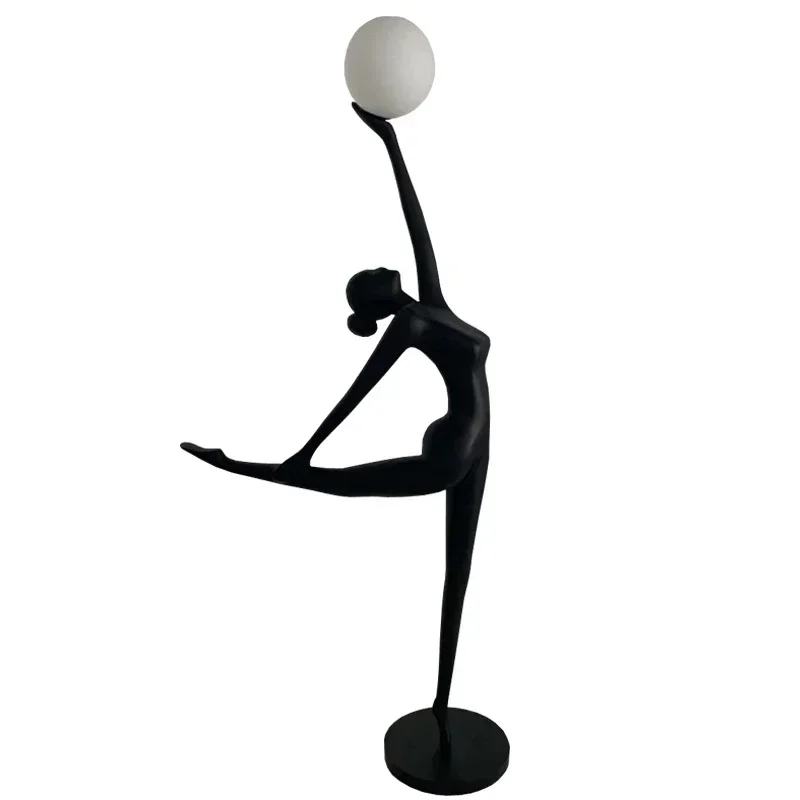 Decor Humanoid Standing Lamp Floor Lamp Sculpture Resin Modern Creative Hotel Living Room Art