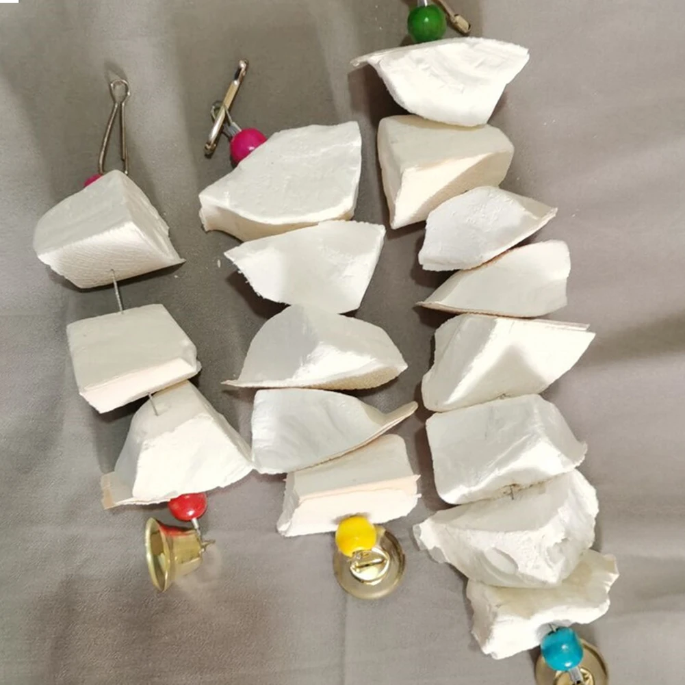 10pcs Cuttlefish Bones Calcium Supplement Parrot Chew Toys Edible Chewing Cuttlefish Bone Nutritional Supplements Gifts for Pets