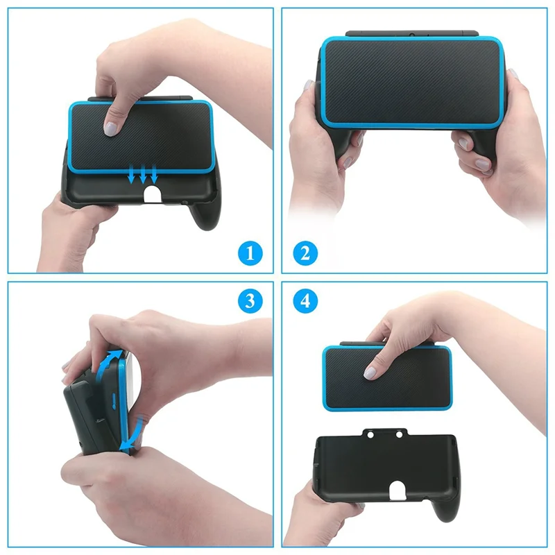 ABSQ-For Nintendo NEW 2DS LL 2DS XL Gamepad Hand Grip Support Case ABS Plastic Console view 6