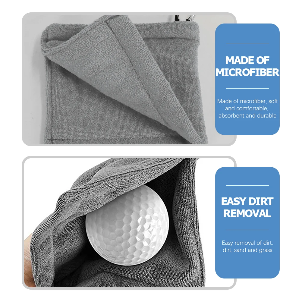

Cleaning Towel Large Portable Golf Ball Micro Fiber Towels Balls Cleaner Tour Sports