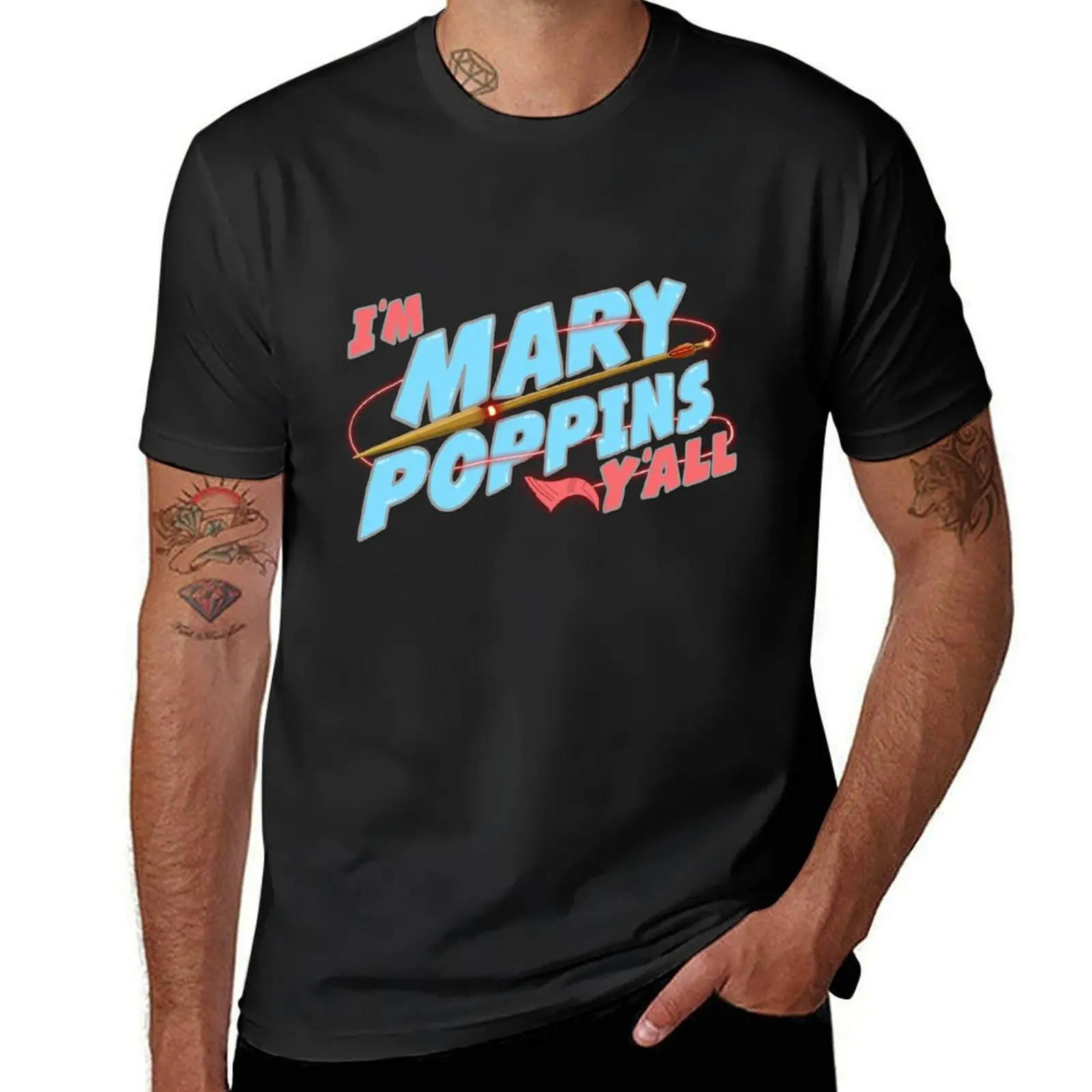 Yondu Mary Poppins T-Shirt quick-drying vintage mens cotton t shirts