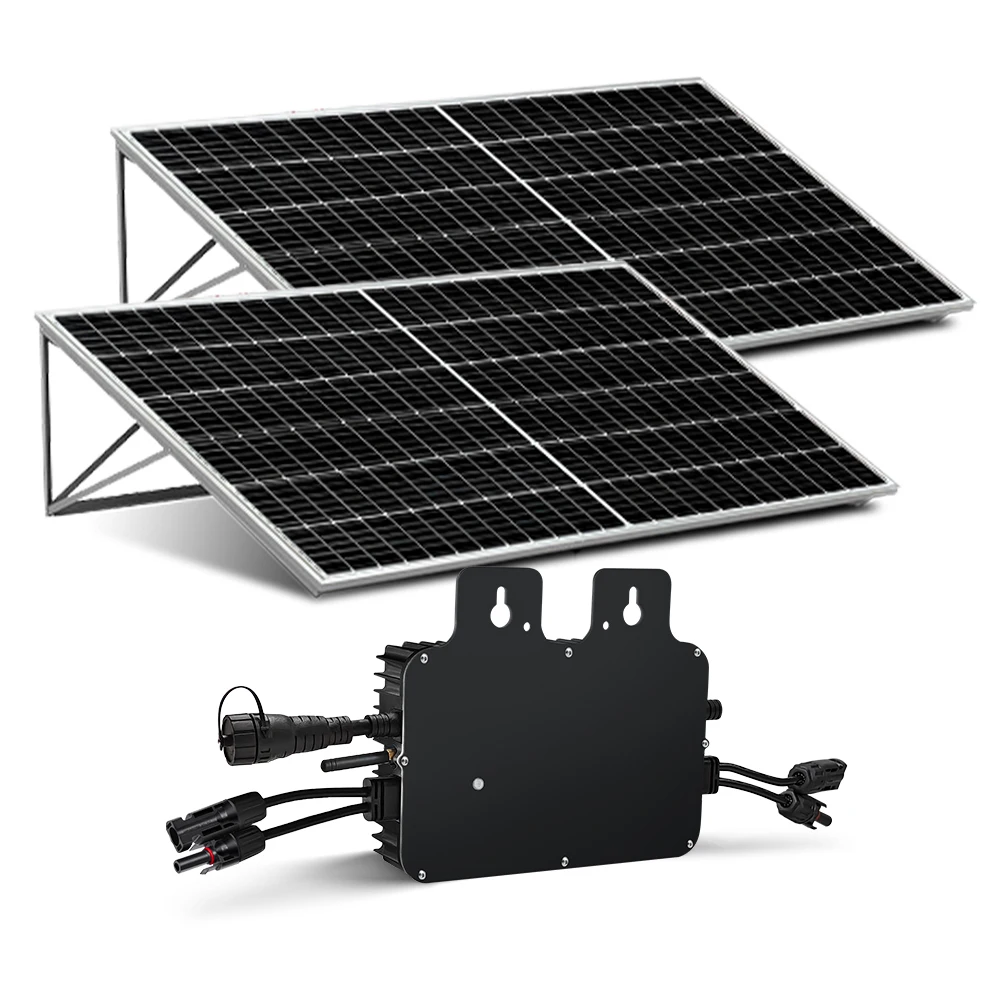 700W Single Output Grid Tie Micro Inverter IP65 Waterproof Pure Sine Wave WiFi 93% Efficiency Solar System