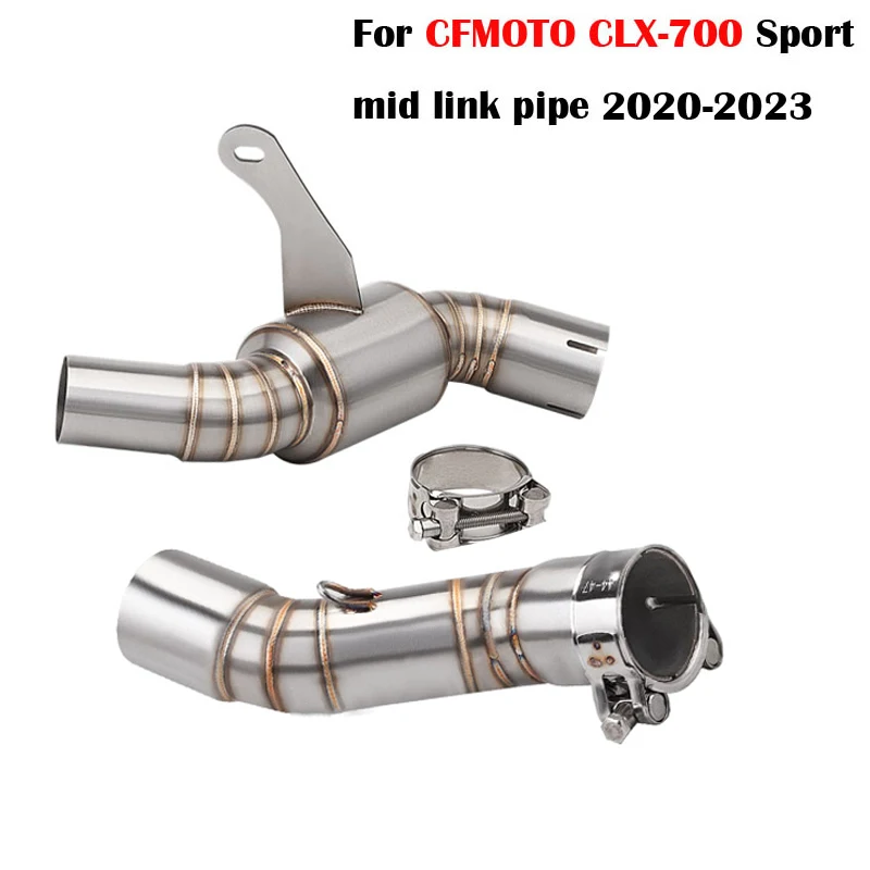 

Motorcycle Exhaust System Escape Modified Muffler 51mm Middle Link Pipe Slip On For CFMOTO CLX-700 CLX700 Sport