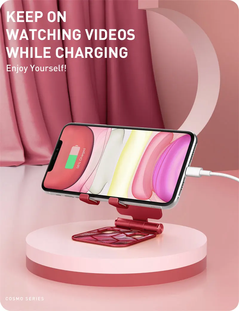 Adjustable Cell Phone Stand Holder I-Blason Phone Dock Multi Angle Compatible with Smart Phone For iPhone For Android Smartphone