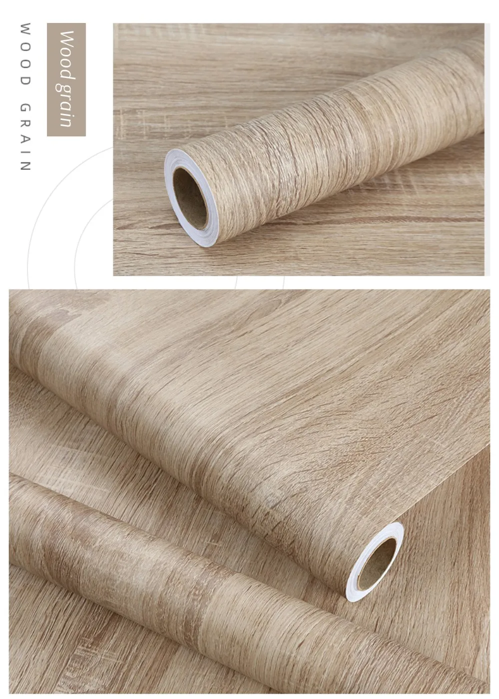 55 cm Holzmaserungsaufkleber, selbstklebende, hochwertige Tapete, geeignet für Küchenarbeitsplatten, Schränke, Tische, Wände, Renovierung – Detail 15