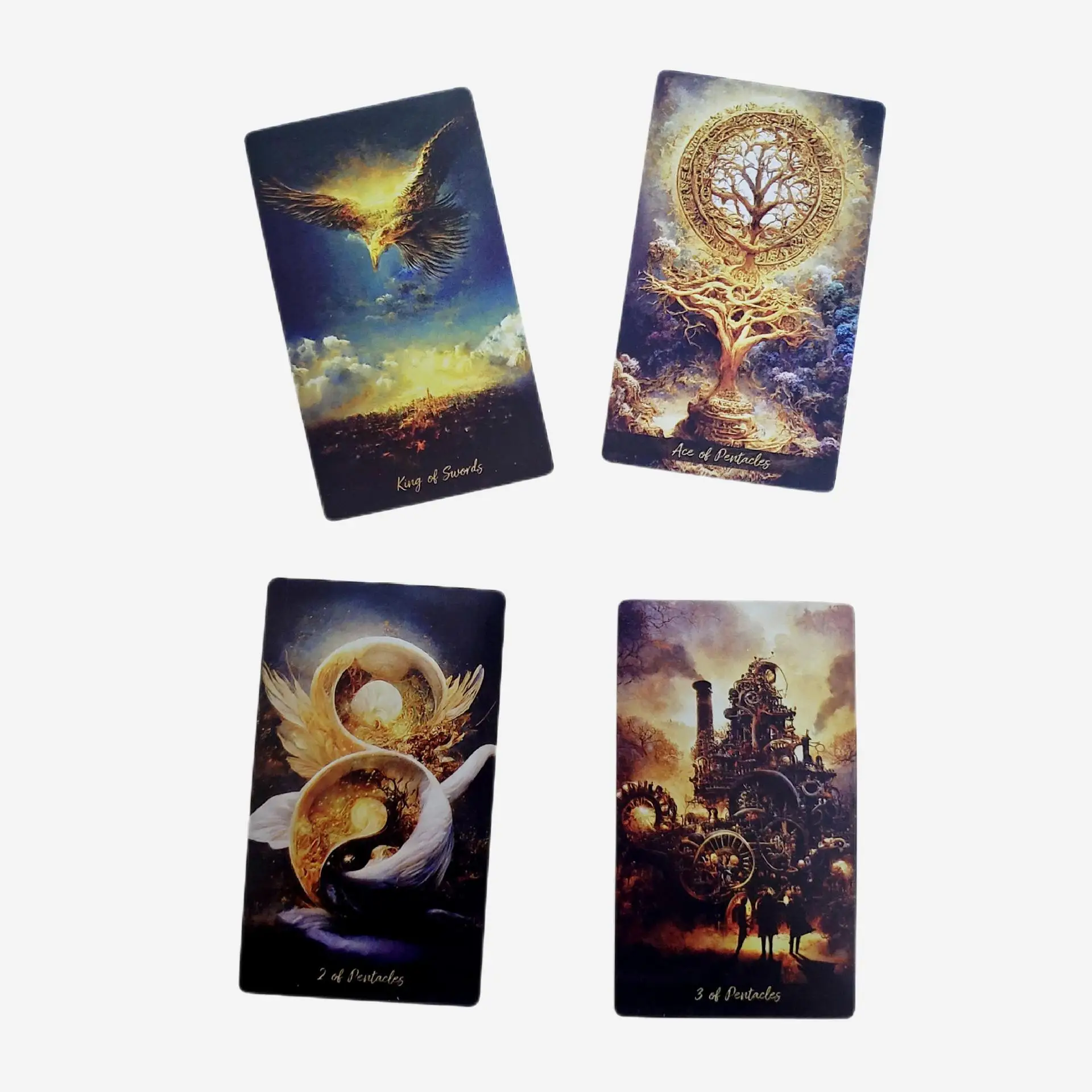 New 12*7 cm Golden Journey Tarot 78 Cards/Set With Guidebook For Family Friends Fun Divination Entertaunment Party Board Games