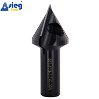 V Groove Router Bit Milling Cutter 12.7mm Shank Diameter 60 Degree Replaceable Carbide Insert Cutters 22mm Cut Length for CNC