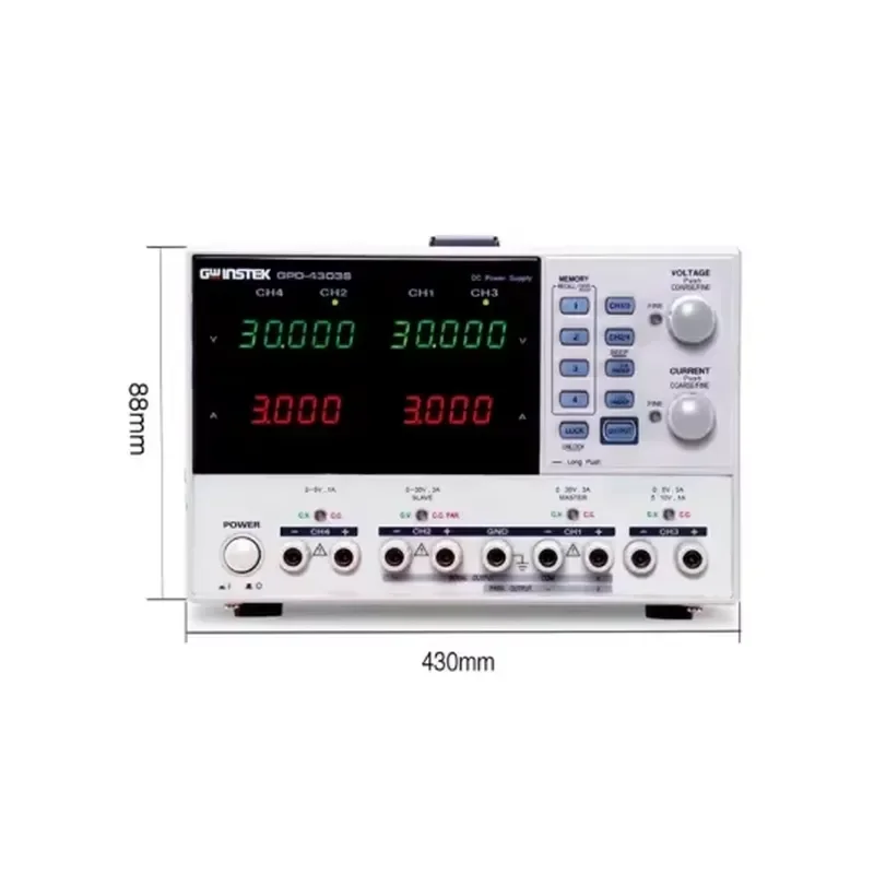 Gwinstek GPD-3303S Multiplex Programmable Linear DC Power Supply White Three Channel 30V 3A