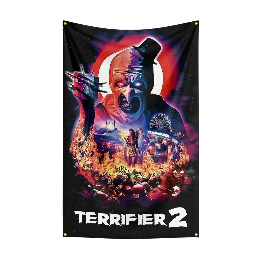 3x5 Ft T-Terrifiers Flag Classic Horror Movie Flag Halloween Wall Hanging Banner Decor Movie Poster - Image 3