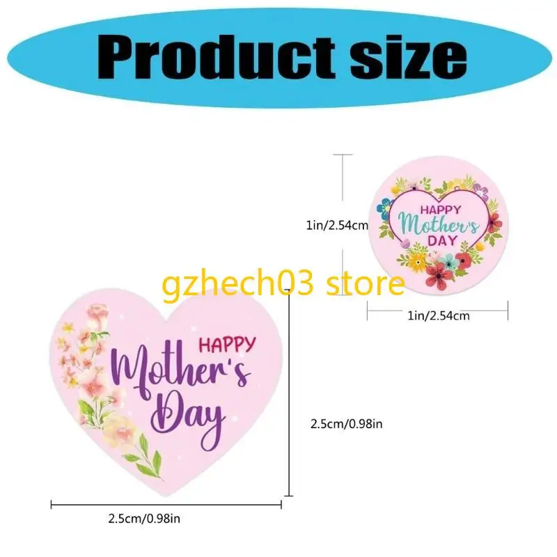 G2AC 500PCS Mother's Day Seal Sticker Packaging Labels for Envelope Card Wrapping