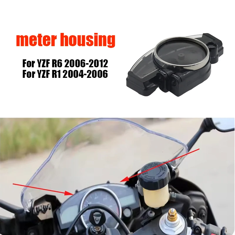 

Speed Meter Gauge Cluster Housing For YAMAHA YZF R6 2006-2012 R1 2004-2006 Odometer Tachometer Case Cover