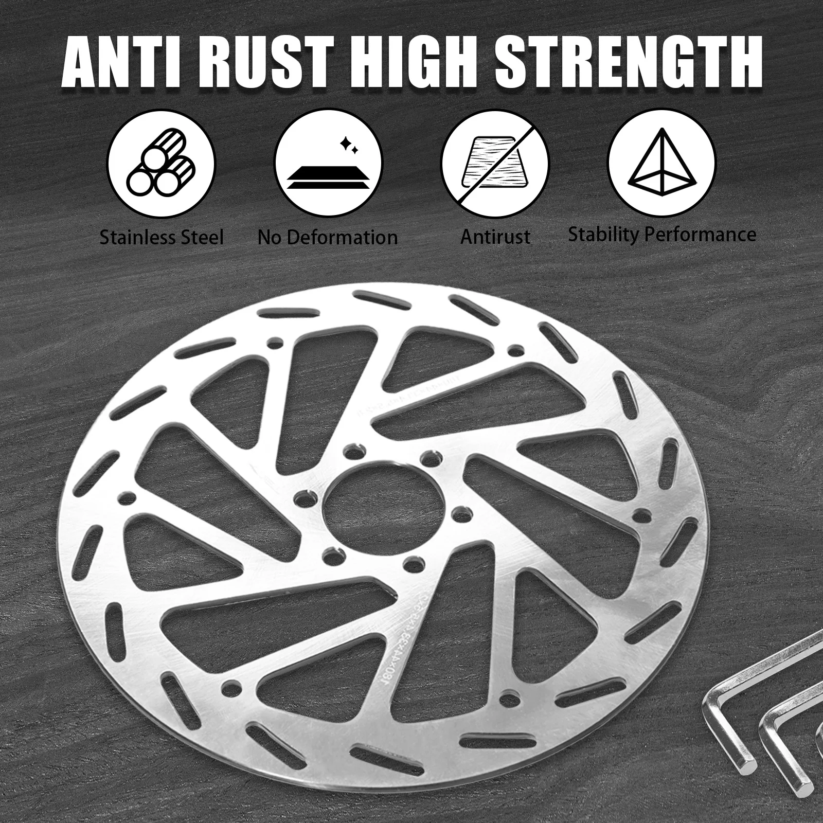 

180mm Front Rear Brake Disc Rotor 6 Bolt Stainless Steel 2.75mm for E-Bike MTB Dirt Bike Motorcycle Ridstar Q20
