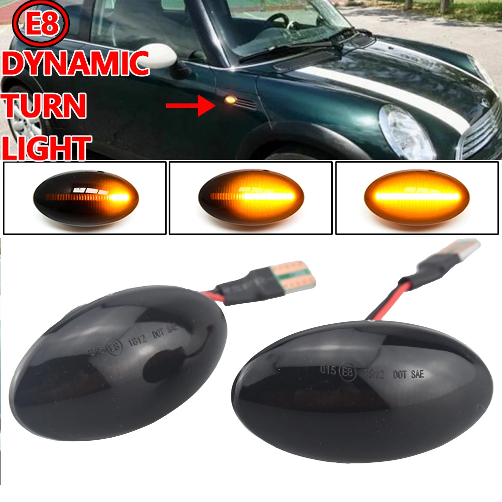 63137166014 For BMW MINI Cooper R50 R52 R53 2002-2008 1112629 LED Dynamic Sequential Flashing Turn Signal Light