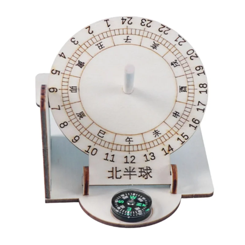 Sundial Model Technology Small Maker Diy Material Homemade Solar Clock Science Experimental Equipment Department Desk Accessorie