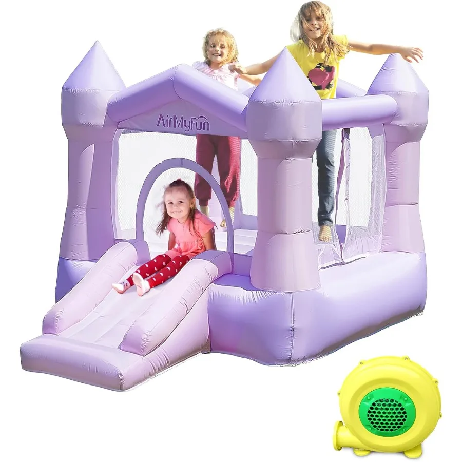 

Надувной будиночок мечтательного розового замка с горкой и площадкой для прыжков для детей 38, домашний и уличный будиночок для малышей со зданиями