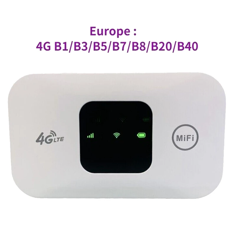 4G Wifi Router Mifi 150Mbps Wifi Modem White Support 10 Users With Sim Card Slot