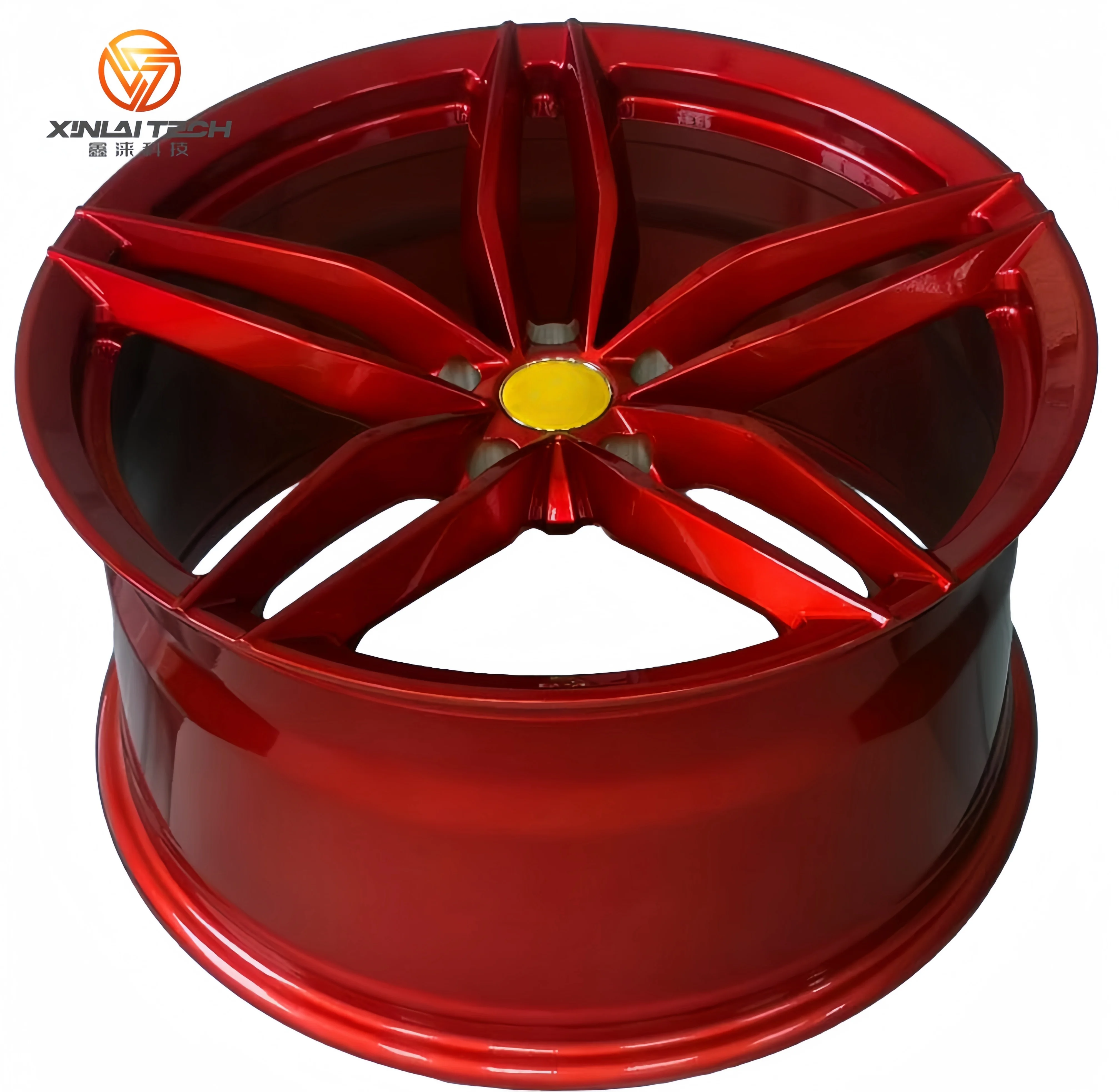XINLAI Custom FiveSpoke 17 18 19 20 21 22InchPCD 5x112/120/130 Roda Tempa Monoblok untuk Roda Mobil Balap