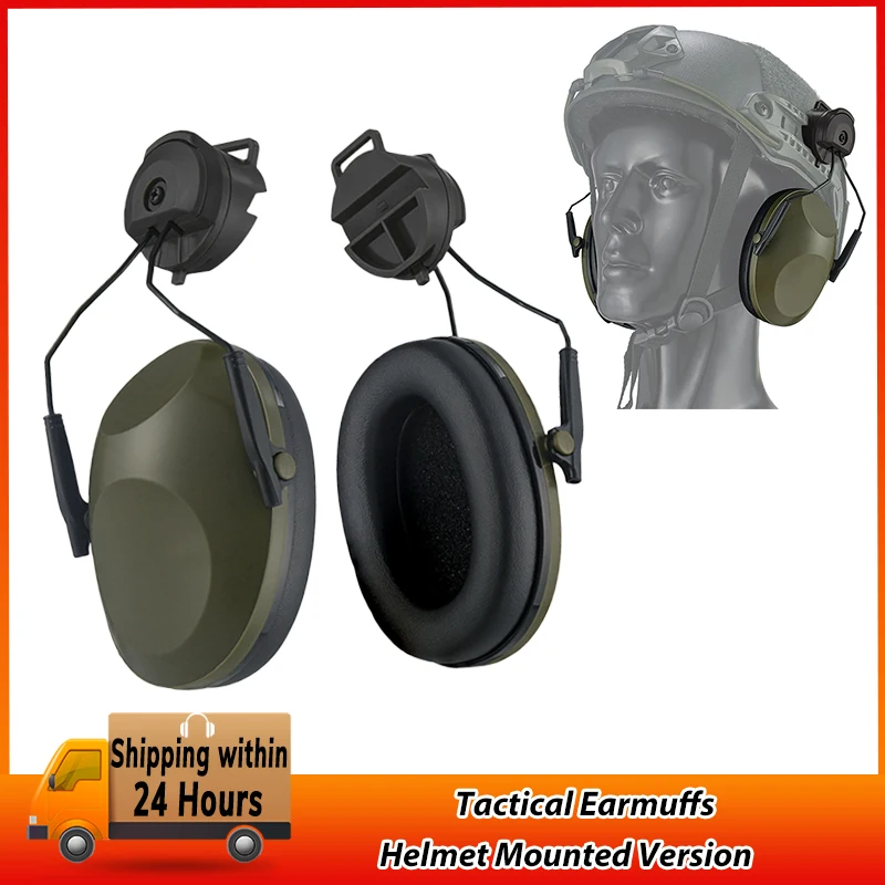 New Generation Tactical Earmuffs Helmet Mounted Version Hunting Pickup Noise Reduction Passive Shooting Earmuff Protection