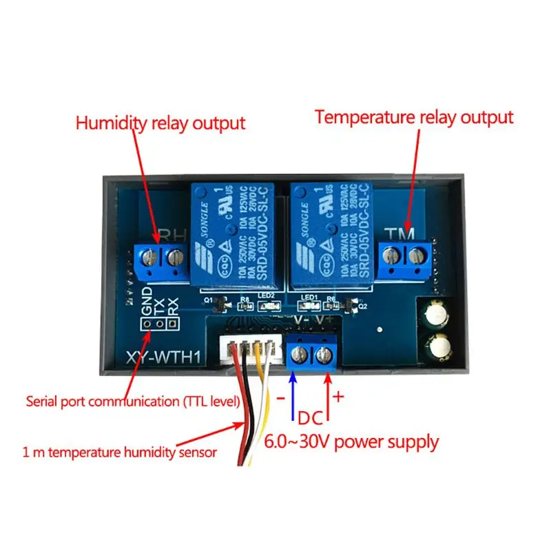 Freies Verschiffen XY-WTH1 Digitale Feuchte & Temperatur Controller Thermostat Hygrometer Regler Controller Modul