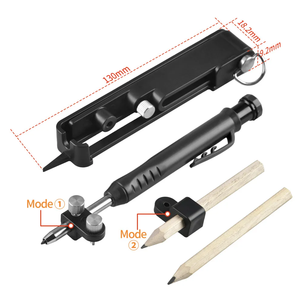 GanWei Precise Contour Gauge Scribing Tool Measuring Gauge Compasses Circular Plotter With Adjustable Locking Woodworking Tool